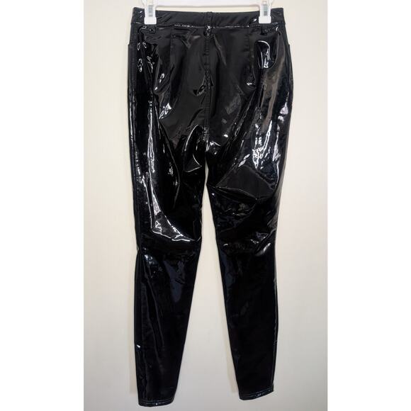 House of CB Haridan Patent Stretch Vinyl Trouser Pants in Black, Size Medium - Picture 8 of 9